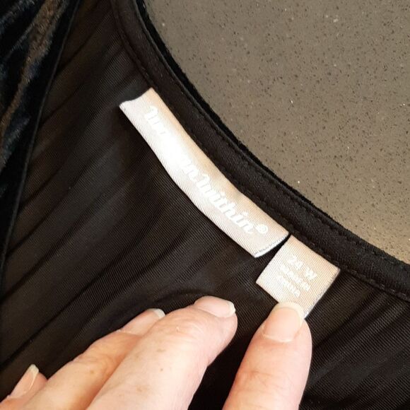 Woman Within Black Velvet Dress - Picture 7 of 9